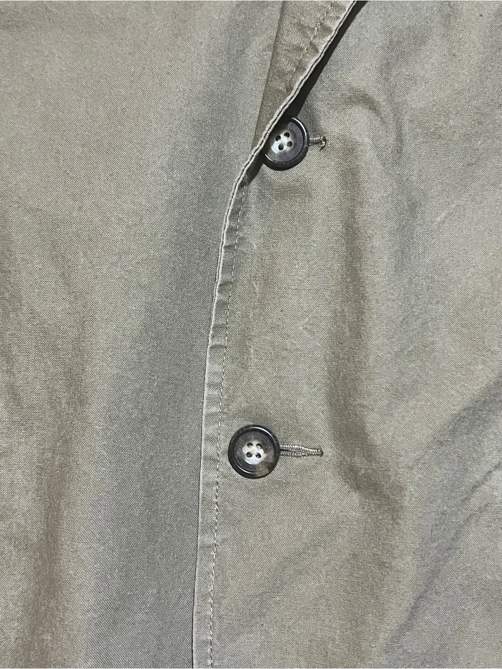 LL Bean Sport Coat Blazer Mens Size 42 R Olive 100% Cotton Jacket Vintage